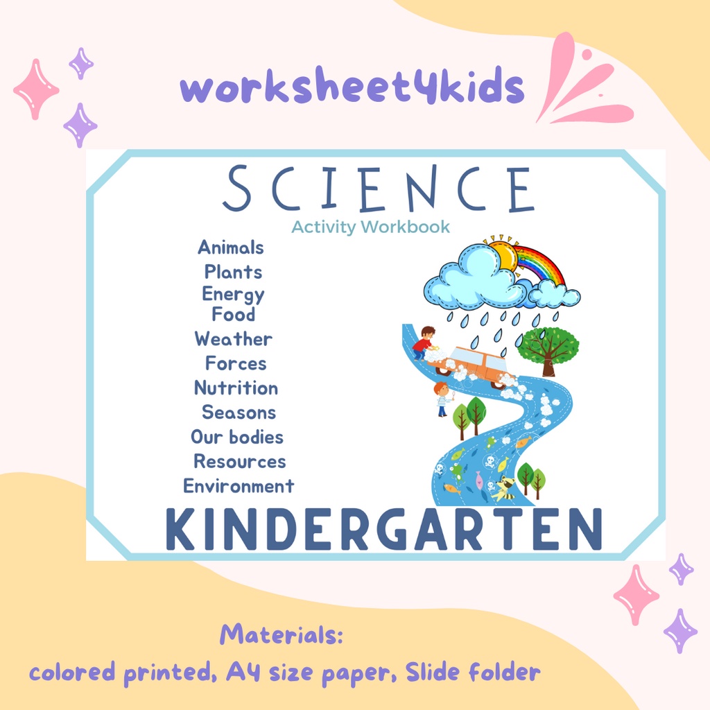 Featured image of 46, Pages Science Workbook Kindergarten (2 Pages per sheet)