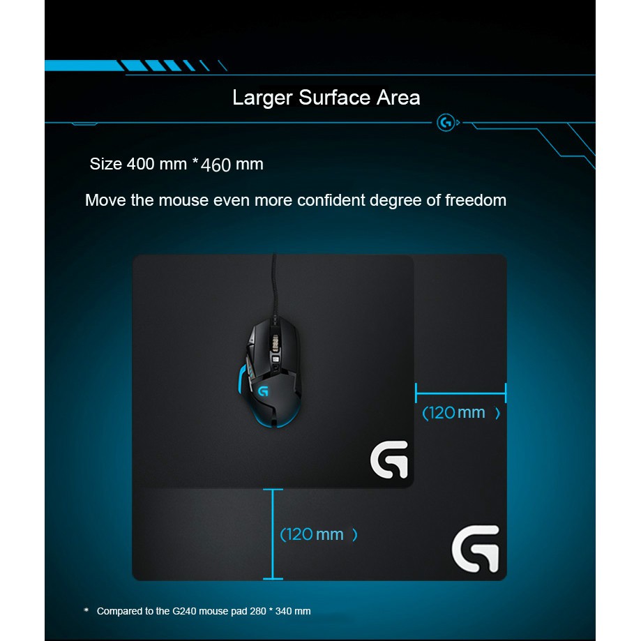 Logitech G640 Large Cloth Gaming Mouse Pad Shopee Philippines