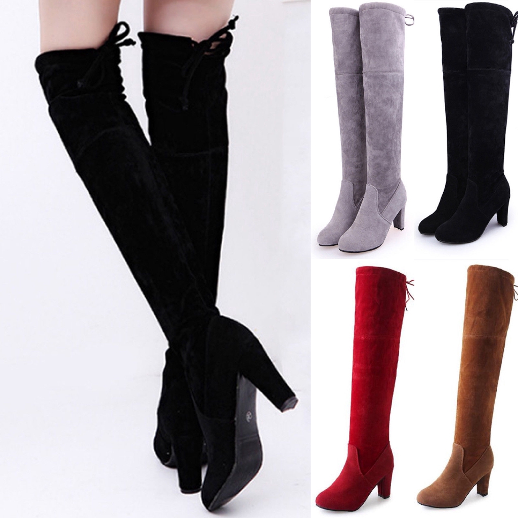 high heel riding boots