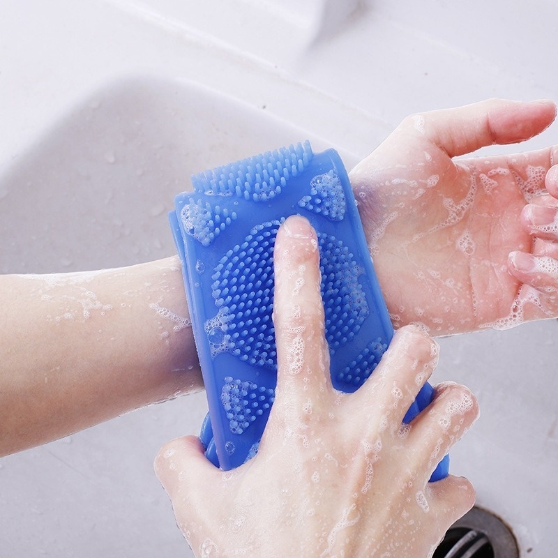 New Silicone Bath Brush Soft Scrubber Rubbing Brushes for Body Back Bathroom Accessories | Shopee Philippines