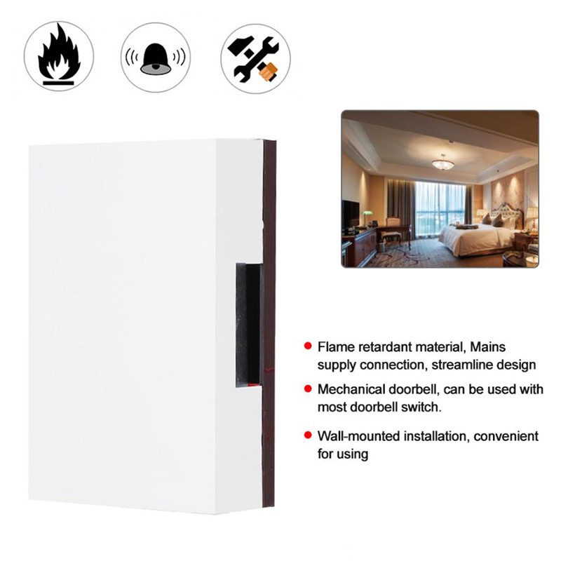High Quality 220V Wired Doorbell Manual Ding Dong Bell Chime PHGB