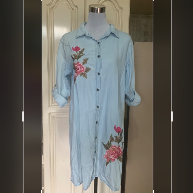 denim straight dress