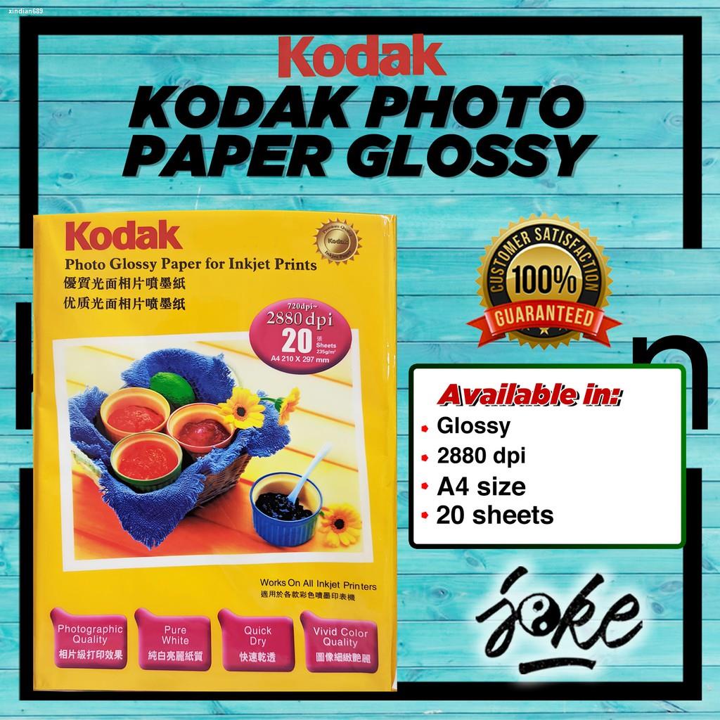 kodak-photo-paper-235gsm-a4-glossy-satin-20-sheets-shopee-philippines