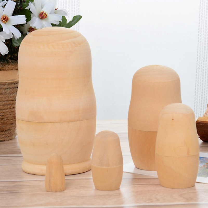 unpainted nesting dolls