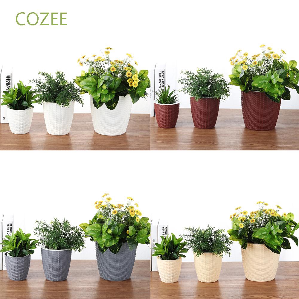 COZEE Garden Bonsai  Cotton Rope Automatic Water Flower Pot  