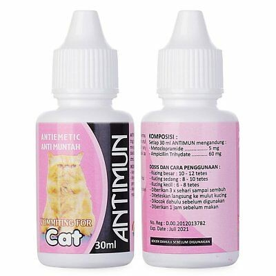 Antimun CAT Anti Vomiting Medicine For Cats Does Not Appetite Eating Diarrhea Tamasindo Safe Effective 30ml #7