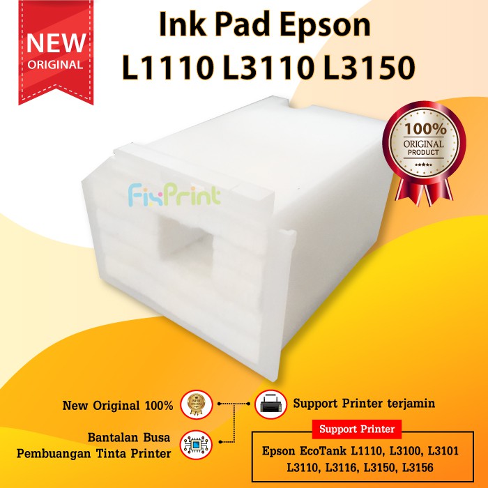 Whiite Ink Pad Maintenance Box with Foam Pads for Epson Printer L1110