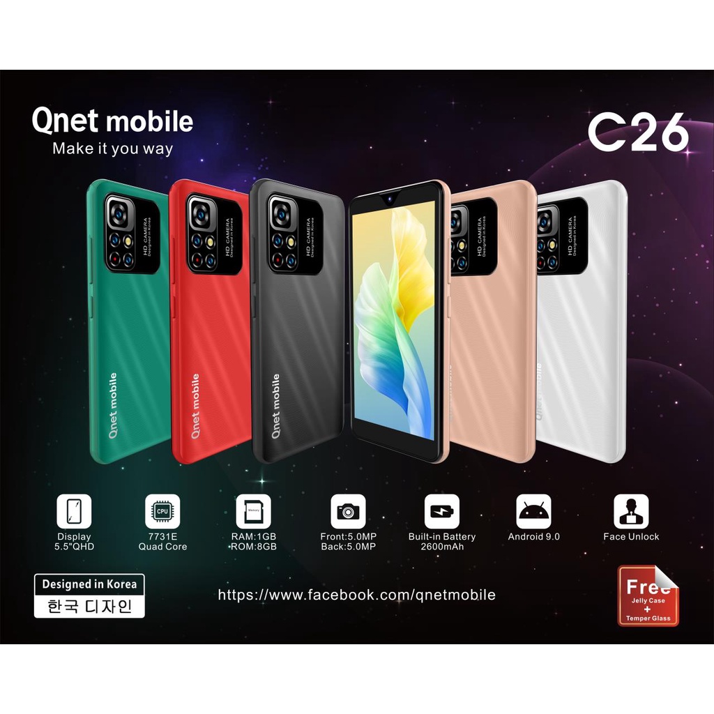 QNET MOBILE C26 MOBILE PHONE | Shopee Philippines