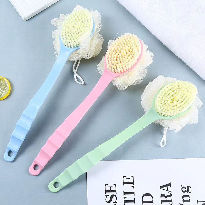 Bathtub shower brush back washer with long handle spa exfoliating body ...