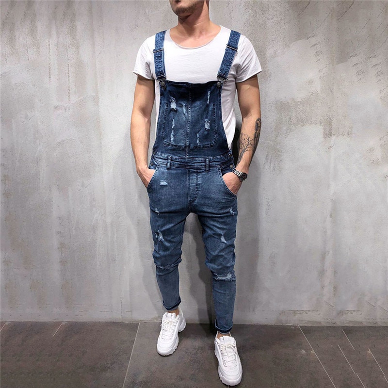 distressed mens overalls