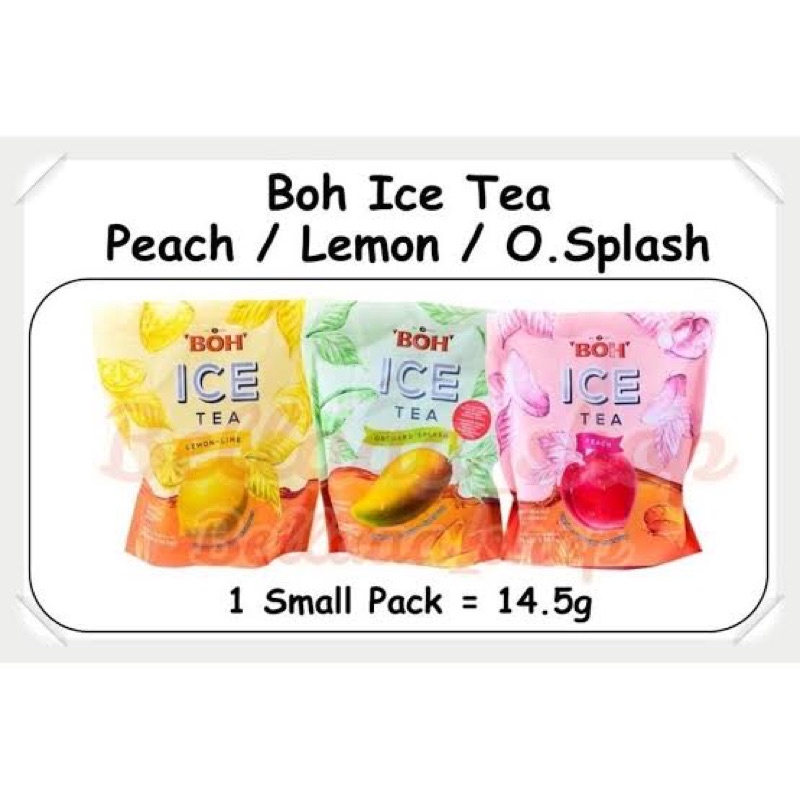 BOH Ice Tea (Peach, Lemon Lime, Orchard Splash) 20s x 14.5g Shopee