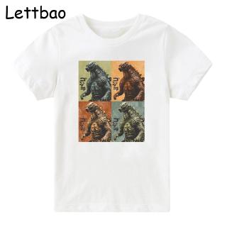 Cartoon Boy T Shirt The King Of Monster Godzilla Prints Children S Clothes Summer Casual Boy T Shirt Shopee Philippines - king ghidorah roblox shirt