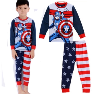 Age 1-7yrs Kids Baby Boys Pajamas Set Cartoon Hulk Ironman Sleepwear Toddler Long Sleeve Pyjamas jYp #6