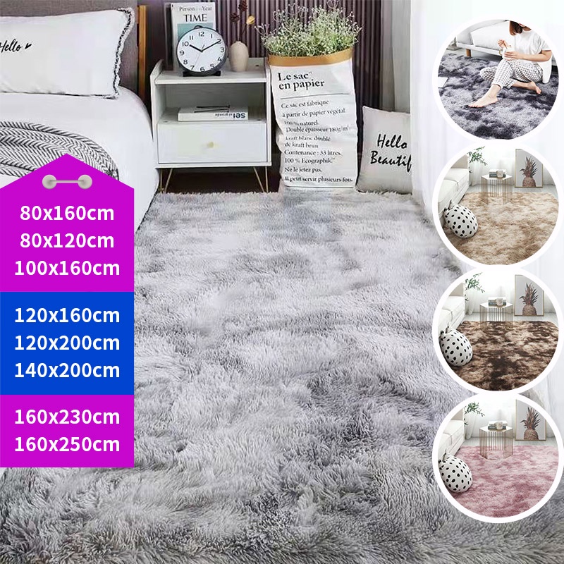 160x250cm Carpet Plush Soft For Living Room Bedroom Antislip Floor Mat ...