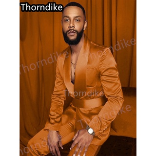 FreeShipCOD!◇△Thorndike Customized Fashion Men's Silver Suit Four Seasons Prom Dress Two-Piece Suit #5