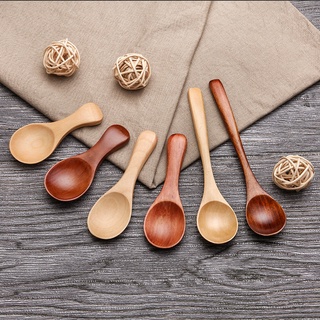 Natural Wooden Spoon  Tea Honey Coffee Condiment Salt Sugar Spoon Cooking Tools Kitchen Gadgets #3