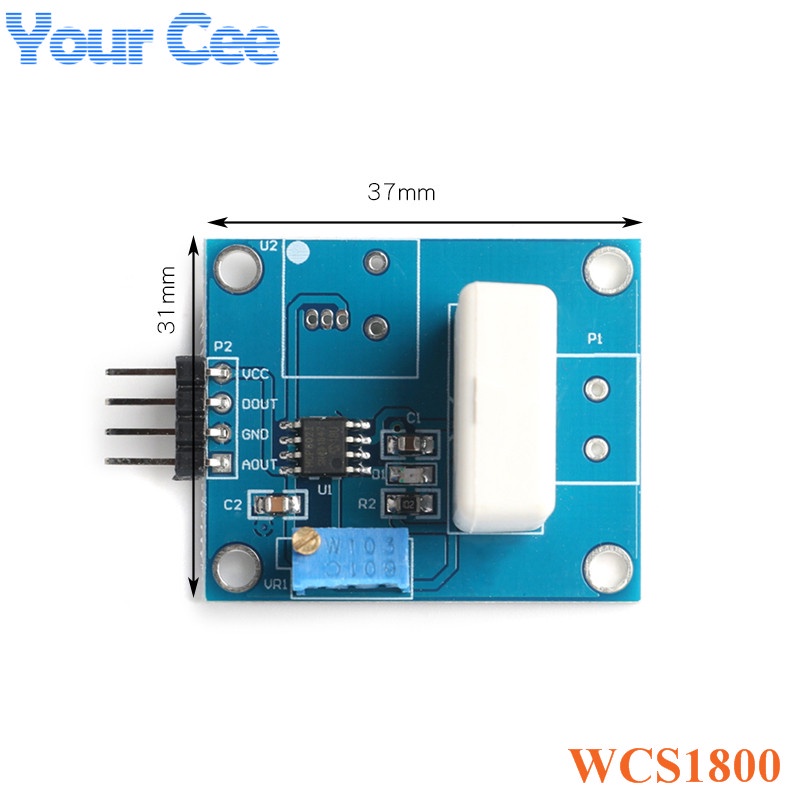 WCS1800 DC 5V Hall Current Detection Sensor Module 35A Short Circuit
