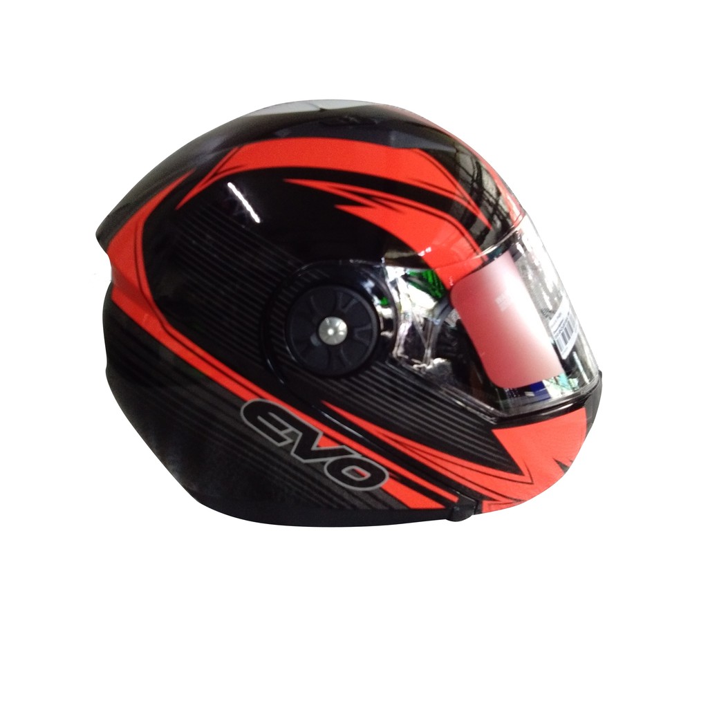 Evo Orange/Black Motorcycle Helmet - Modular Dual Visor XL | Shopee