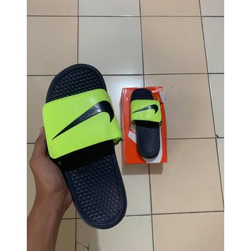 nike slides lime green