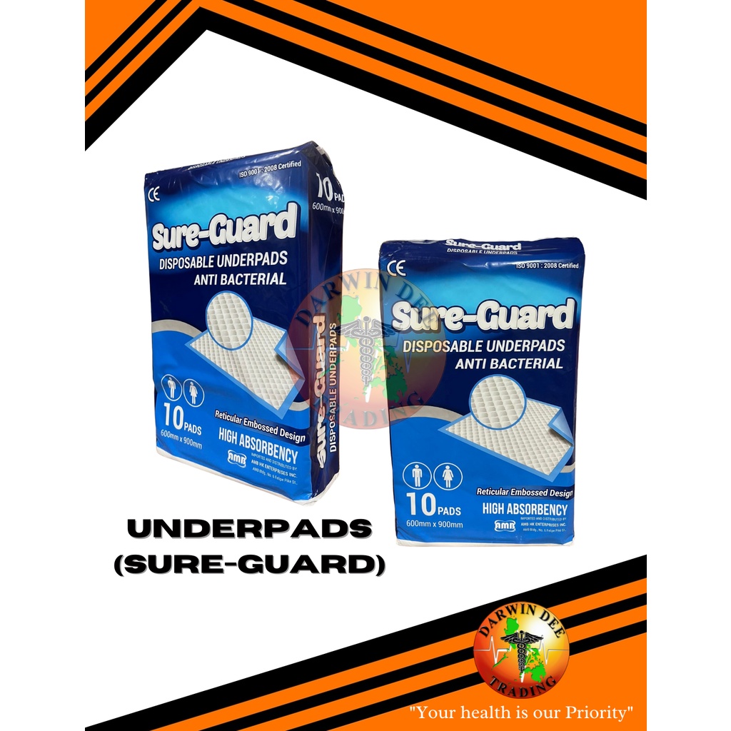 DISPOSABLE UNDERPADS (SUREGUARD) 10PCS PER PACK Shopee Philippines