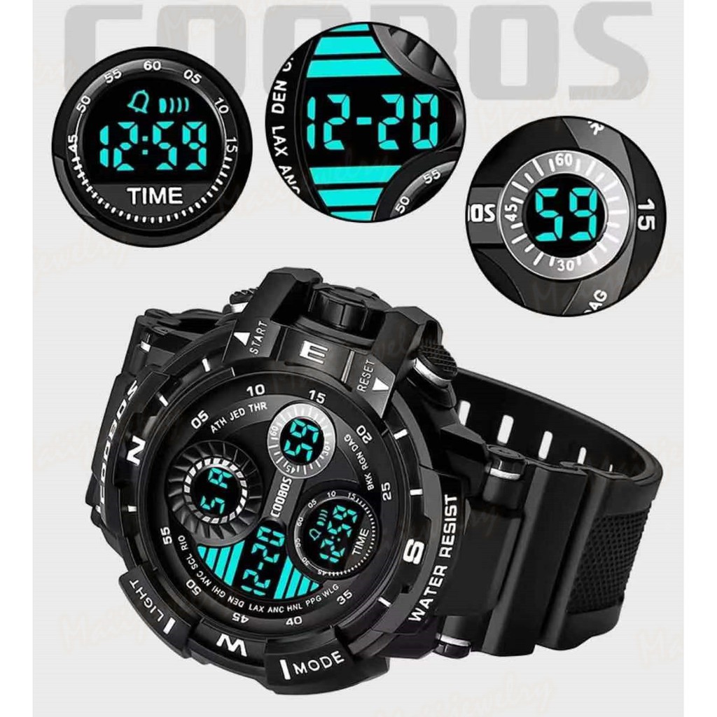 [Maii] Coobos Luxury GX-478 Led Luminous Men's Military Sport Water Resist Watch Relo W0114