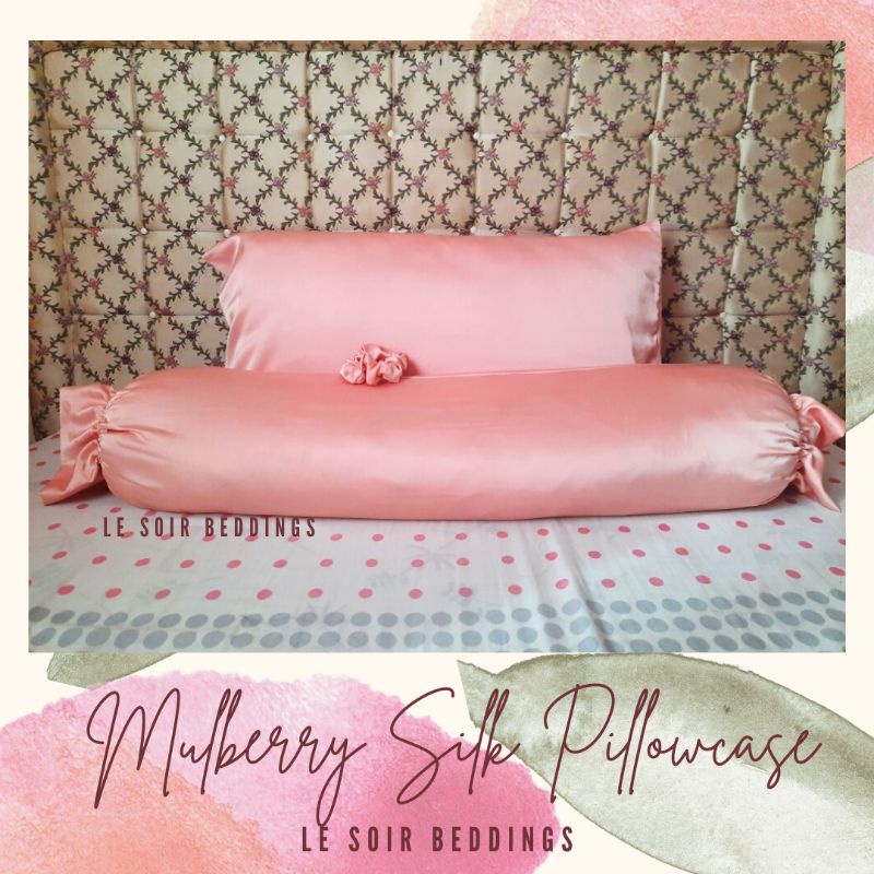 Silk Bolster Case Bolster Pillow Case Hotdog Pillow Case Mulberry