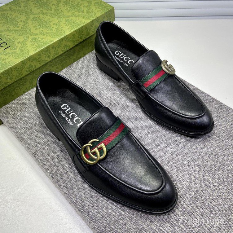GUCCI men's set foot leather loafers dress casual shoes 6wil | Shopee  Philippines
