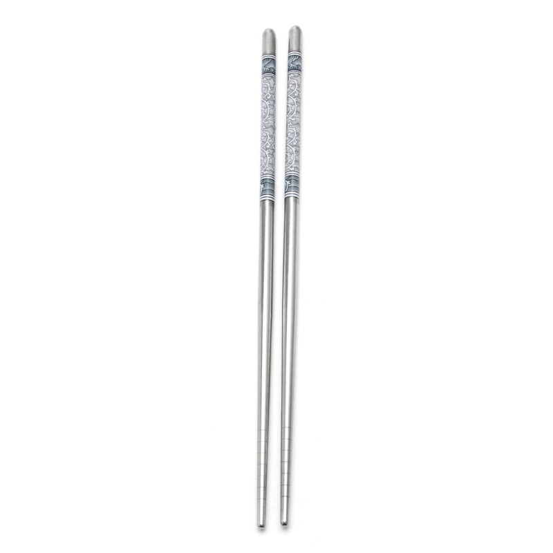 Reusable Colorful Chopsticks Metal KoreanChinese Stainless Steel Chop Sticks HF