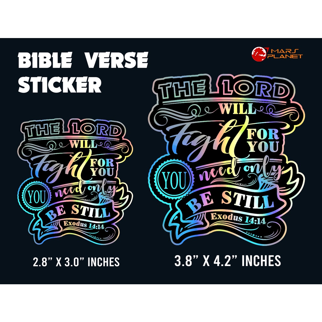 Bible Verse Sticker Exodus 1414 The Lord Will Fight For You You Need