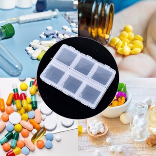 6 Grids Medicine Storage Box Mini Travel Pill Case Container Portable healthy #5