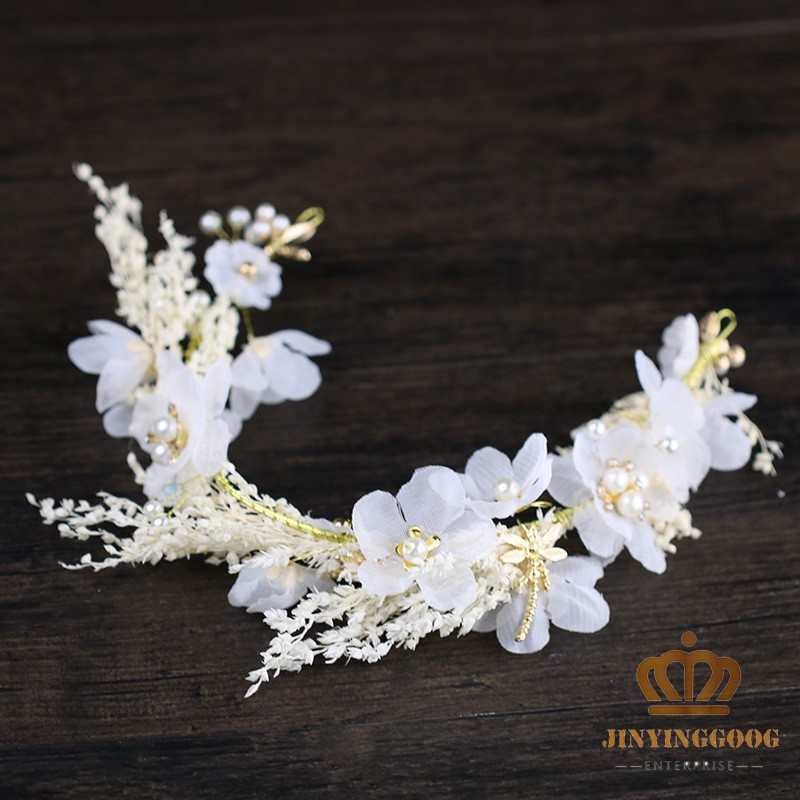 ❤1pcs New Women Girl White Flower Crown 