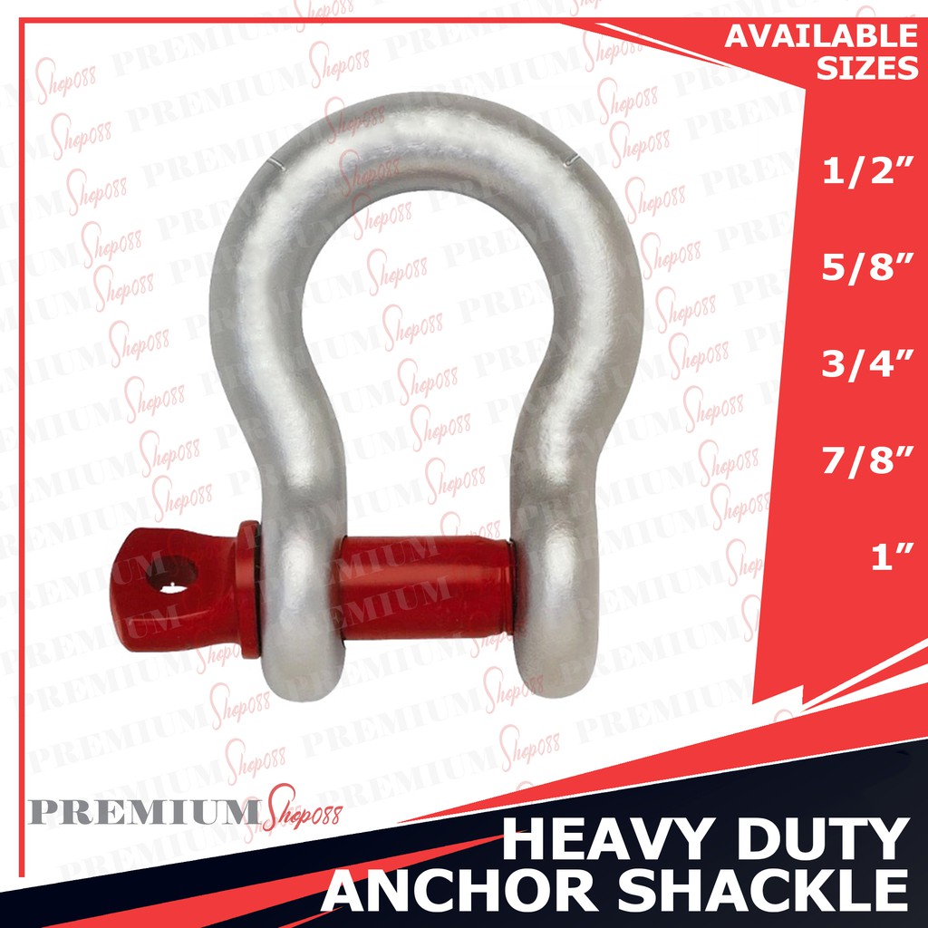 1/2" 5/8" 3/4" 7/8" 1" Anchor Shackle Screw Pin Chain U Heavy Duty HD