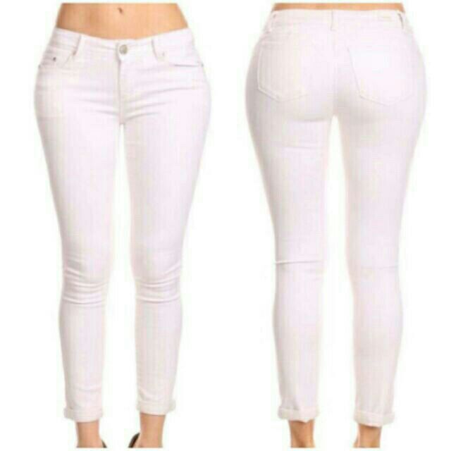 white skinny jeans