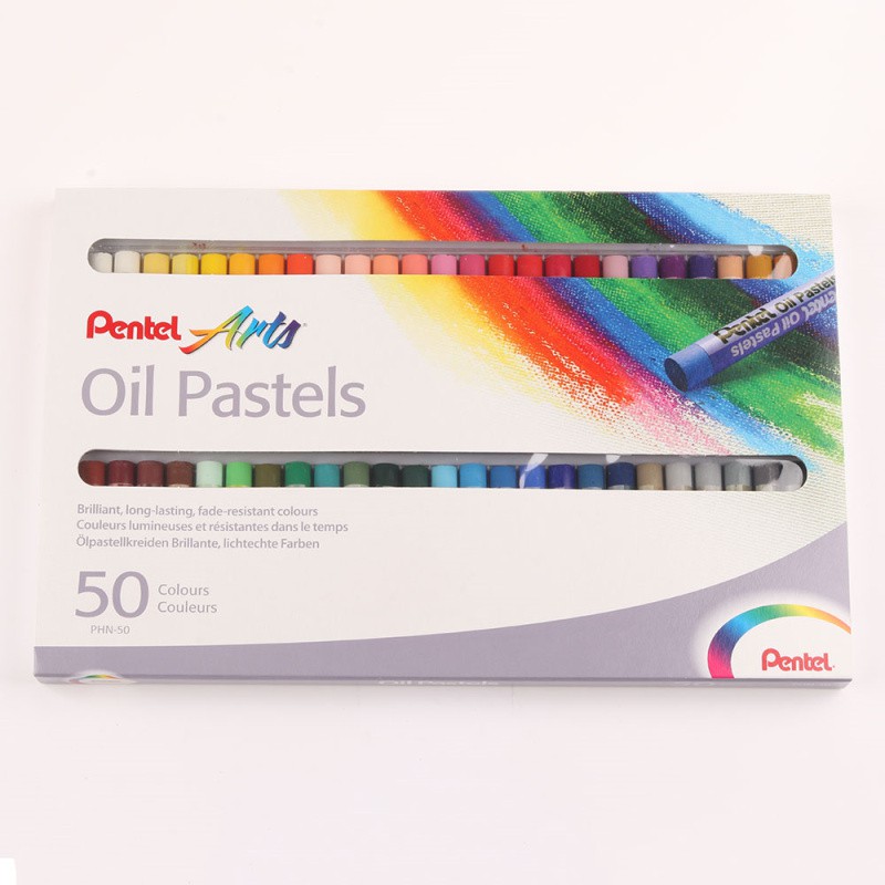 Pentel Paiton 50 Color Oil Pastel Paiton Oil Pastel 50 Color Soft ...