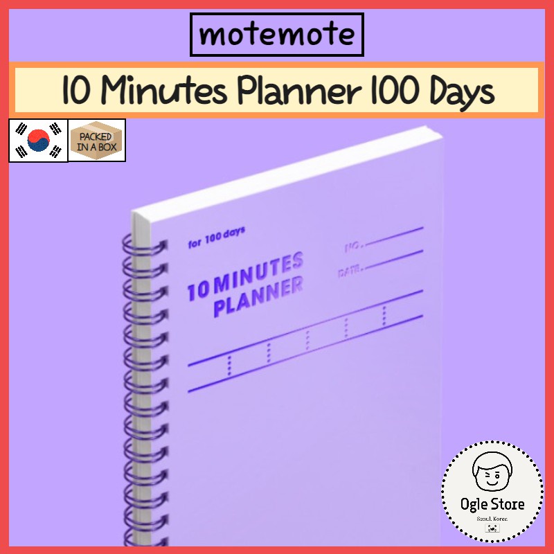Details about   MOTEMOTE 10 Minutes Planner 100 DAYS Weekly Daily Study Planner