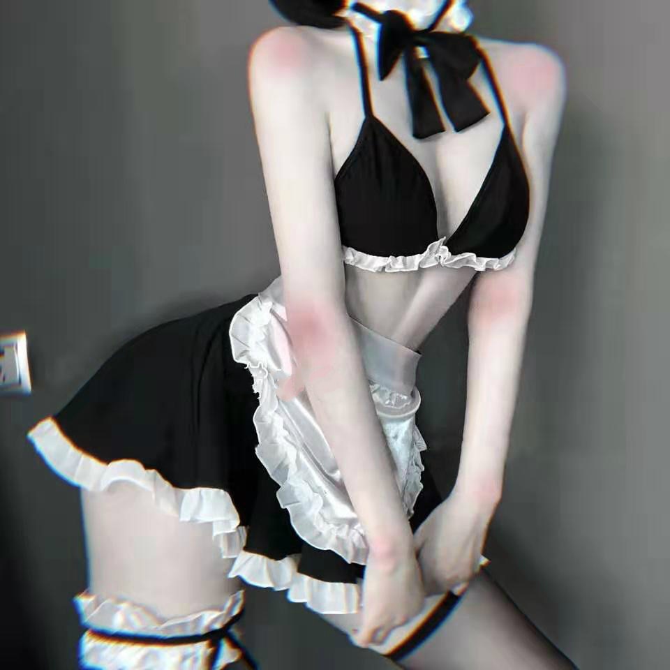 Cute Apron Underwear Cos French Maid Costume Exotic Lingerie Lenceria Porn  Women Sexy Clothing | Shopee Philippines