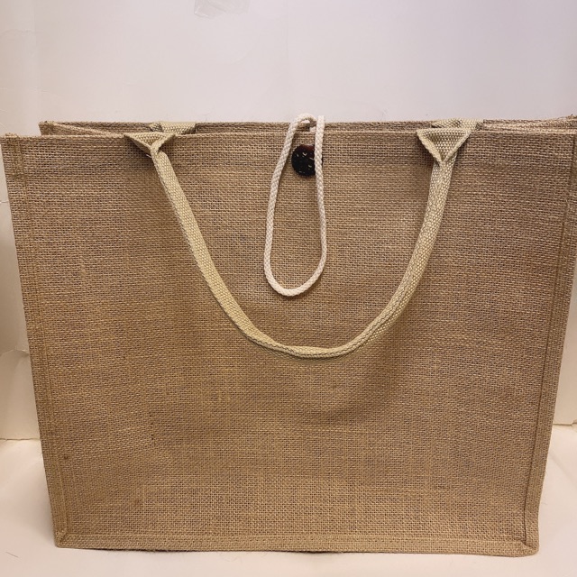 Linen Tote Bag Plain Abaca Shoulder Bag Jute Burlap Sling Bag With ...