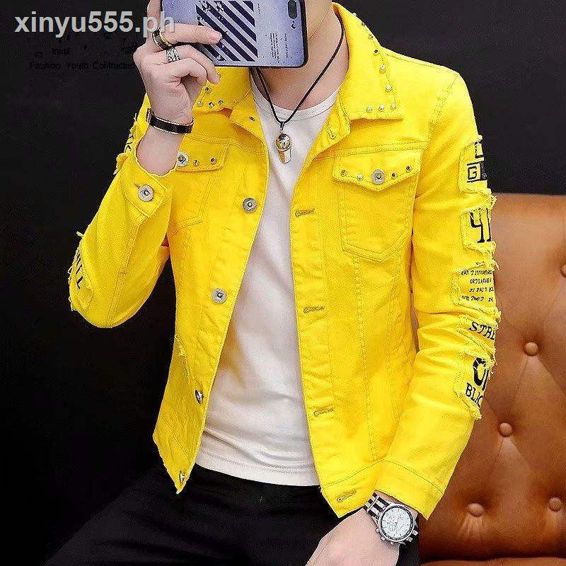 yellow denim shirt