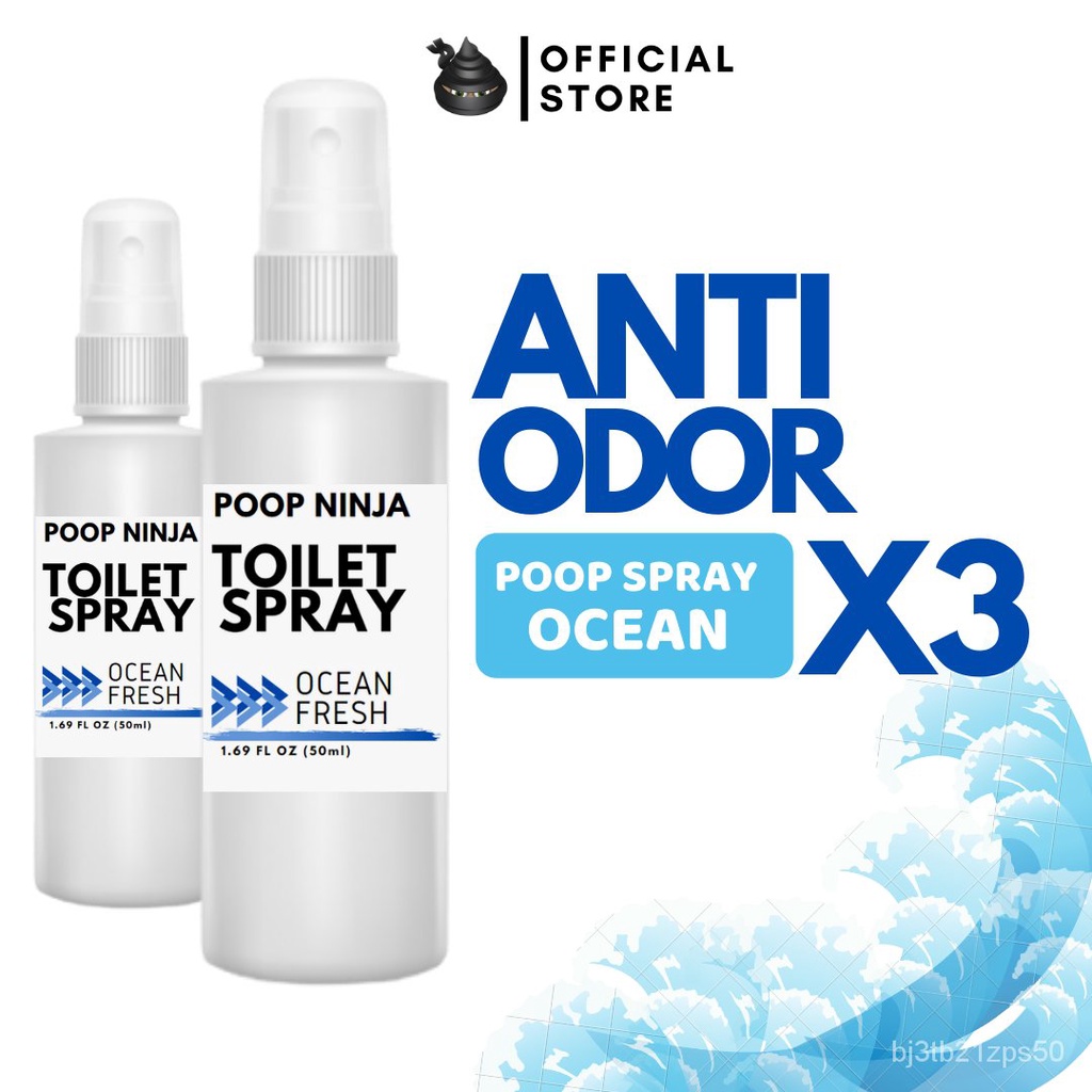 OCEAN FRESH Poop Spray Odor Buster 200 ML Poop Ninja Poo Spray Toilet Deodorizer Shopee