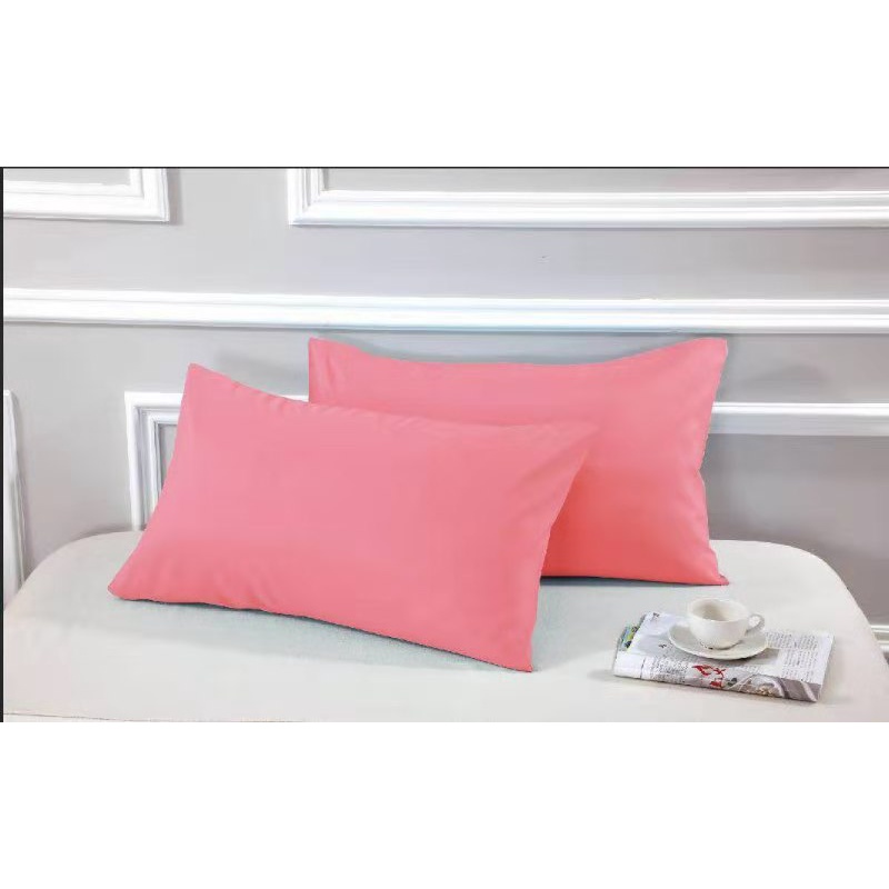 18x28 Inch 2Pcs Pure Dark Pink Pillow Case Style Pillowcases Cotton