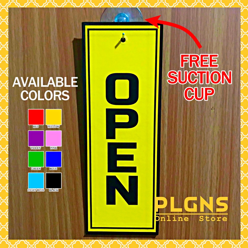 OPEN CLOSED SIGN | FREE SUCTION CUP! Signboard signage | Shopee Philippines