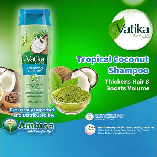 Vatika Naturals Tropical Coconut Volume and Thickness Shampoo | Shopee ...