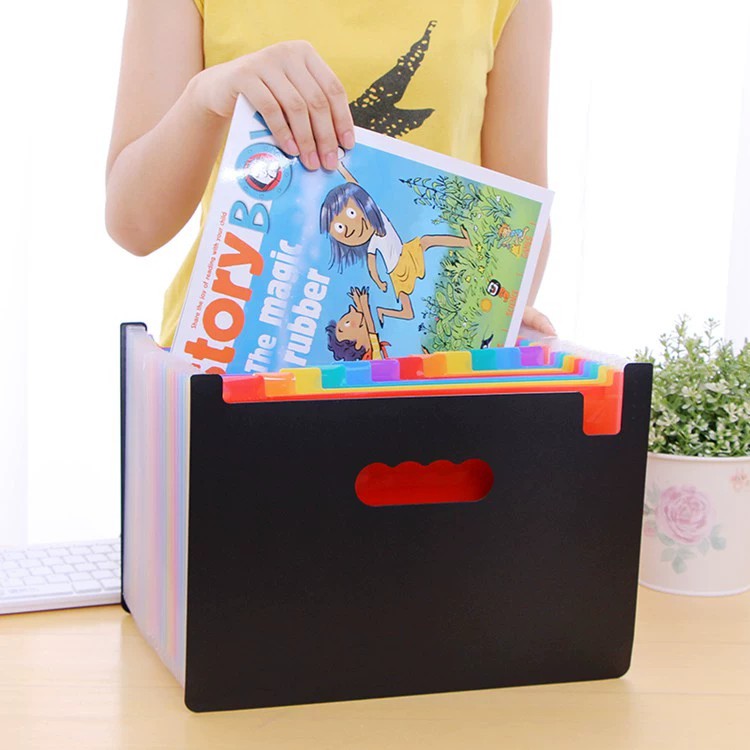 24 POCKETS MULTILAYER A4 PLASTIC FILING EXPANDABLE ENVELOPE Shopee