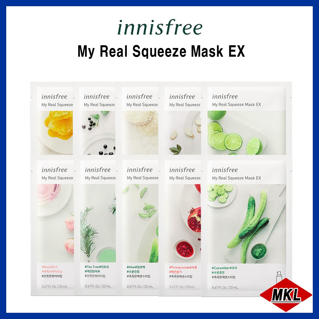 Innisfree My Real Squeeze Mask EX(Random) Shopee Philippines
