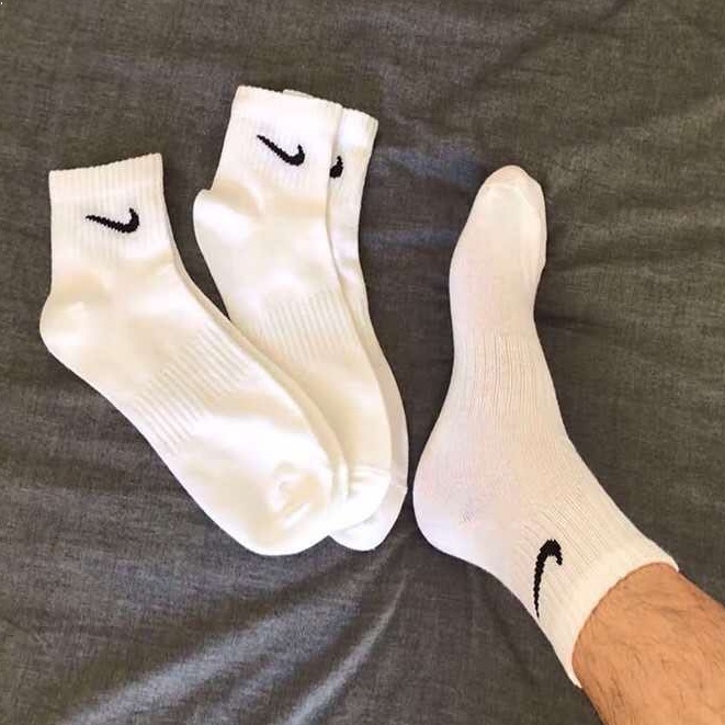 ♝NIKE ELITE CREW MID CUT BASKETBALL SOCKS (BLACK/WHITE) Shopee