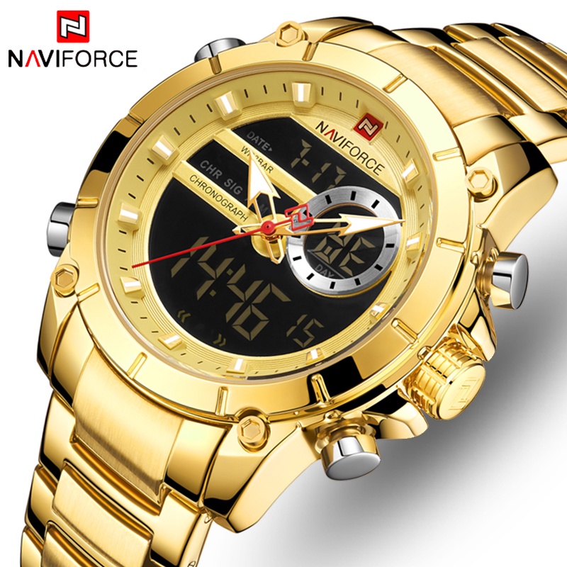 NAVIFORCE Men Watch Sport Quartz Casual Waterproof Military Analog ...