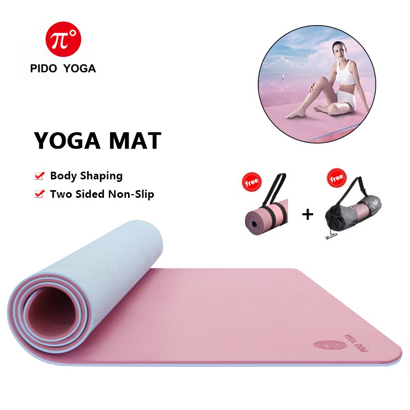 Pido Widened Yoga Mat 80cm TPE Female Non-slip Thickened Lengthened ...