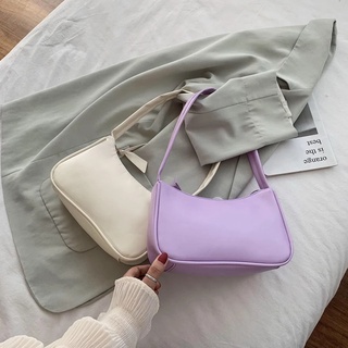 Soft PU Leather Women Underarm Bag Retro Solid Color Ladies Baguette Handbags Fashion Design Girls Small Shoulder Bags