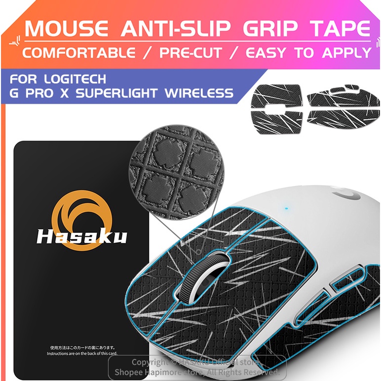 HASAKU Mouse Grip Tape for Logitech G PRO X Superlight Gaming Mouse