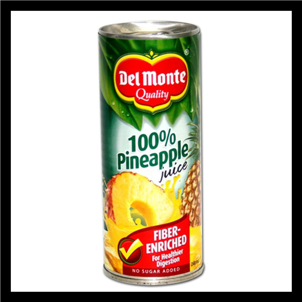 Del Monte Pineapple Juice Fiber 240 milliliters | Shopee ...